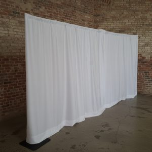 rideau de scène ignifugé blanc