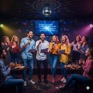 Équipement de karaoké en location, prêt à l’usage, livré et installé pour votre événement.